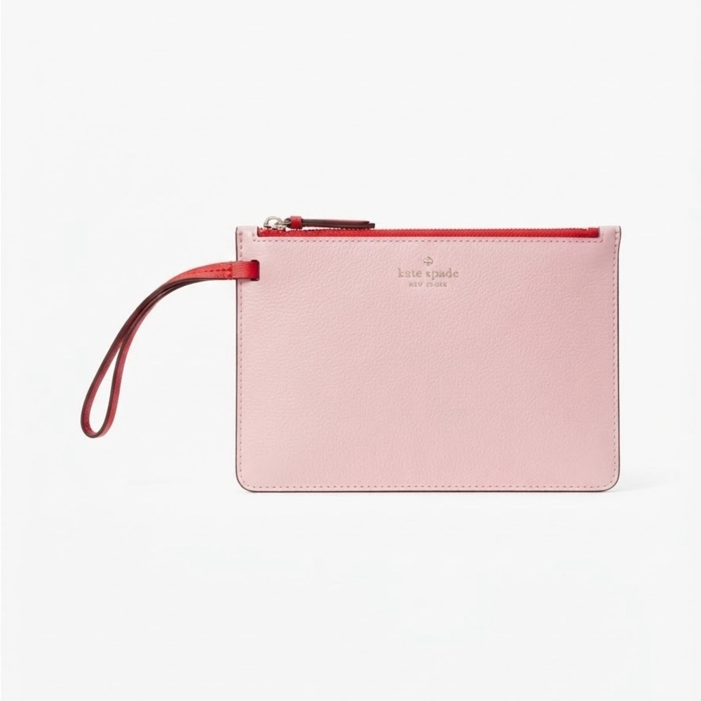 Kate Spade pink and red wristlet/pouch